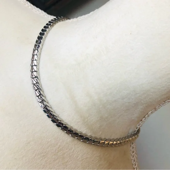 Vintage Coro silver plated braided chain necklace - Picture 1 of 13